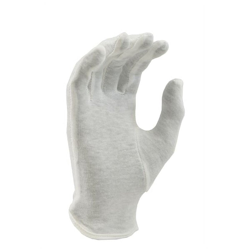 White Cotton Dress Gloves - Unisex Formal & Parade Gloves, Medium