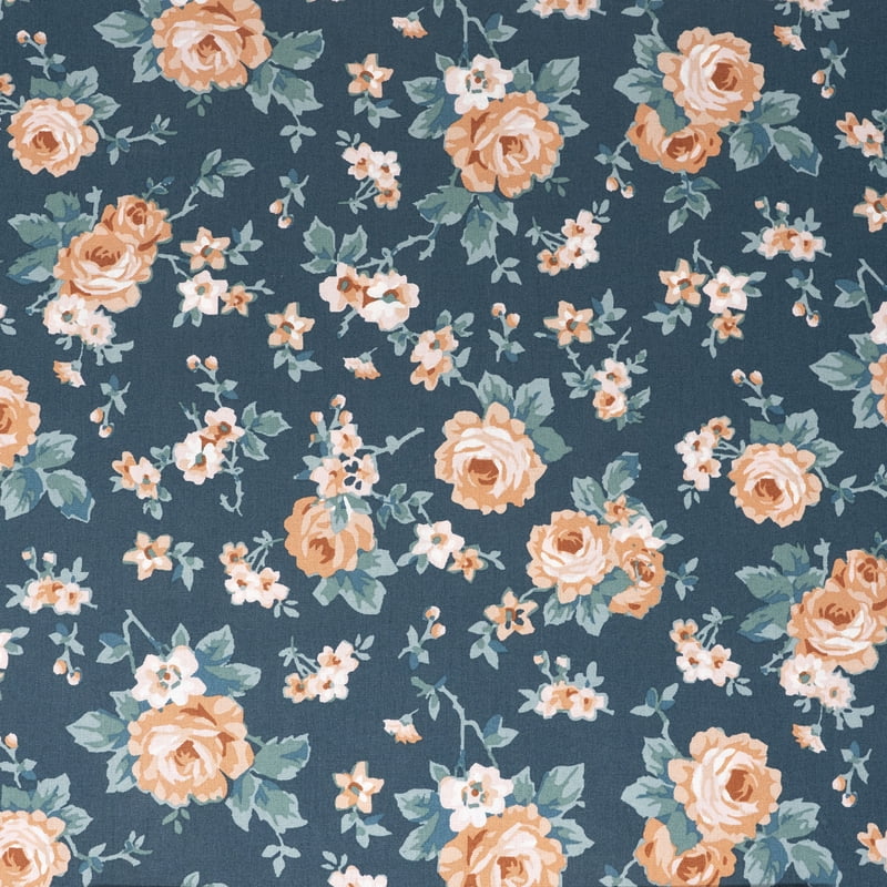Cotton Floral Fabric 1 Yard Cut for Quilting & Sewing - 44-Inch Wide