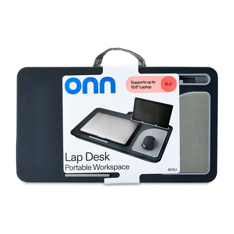 Portable Lap Desk for 15.6-Inch Laptops, Phone & Tablet Stand, Greystone
