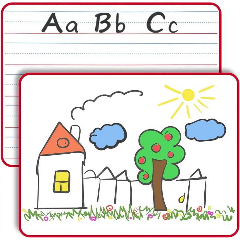 Mini Magnetic Dry Erase Whiteboards 9x12 Inches - 2 Pack