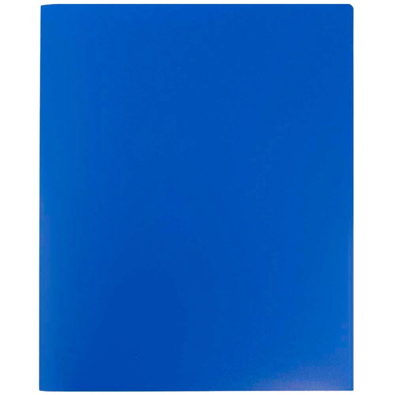 Heavy Duty Plastic Pocket Folders - Blue, 3 Pack, 2 Pockets Each, 9.5 x 11.625 Inches