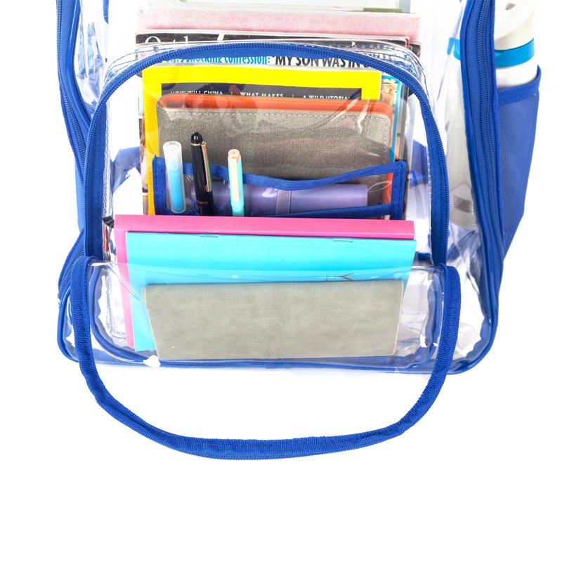 Clear PVC School Backpack 17 Inch Unisex Teen-Adult Durable Transparent Bag