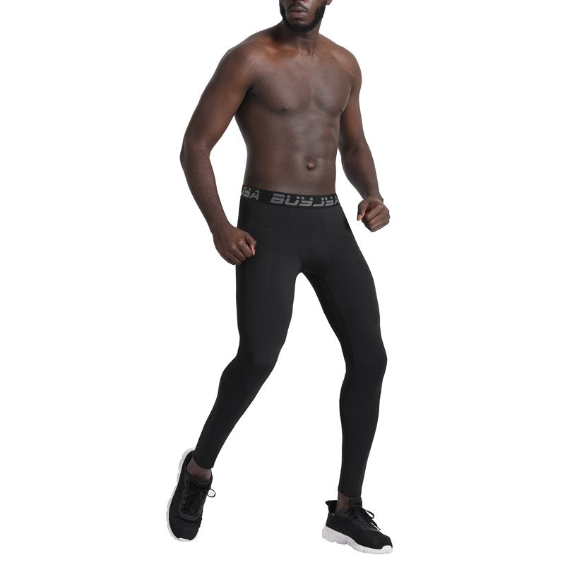 Men's Athletic Leggings Set - Performance Sports Tights for Workout & Running