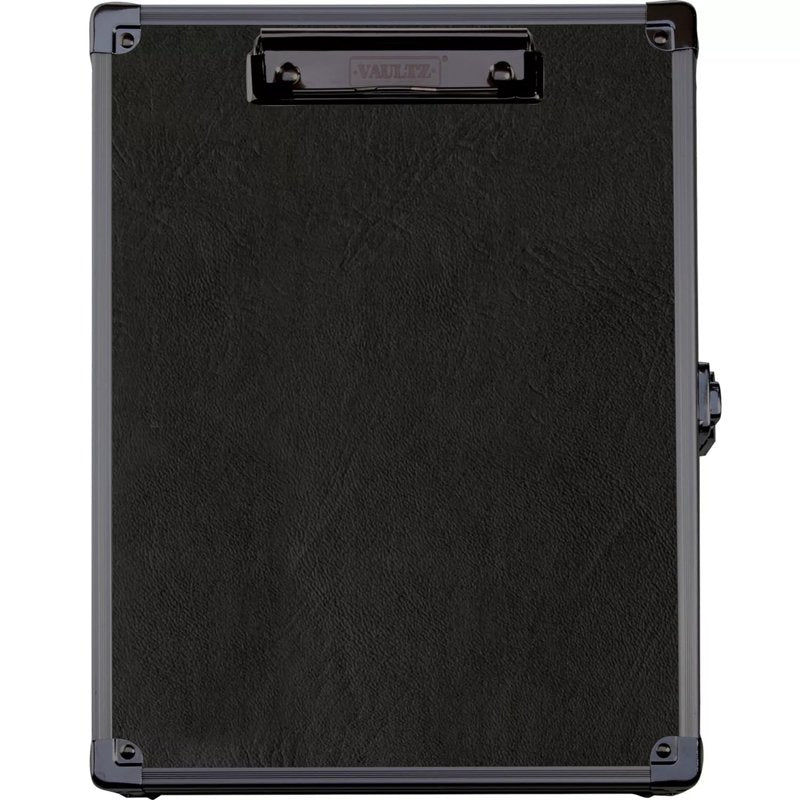 Vaultz Locking Storage Clipboard 8.5x11 Tactical Black Portable Organizer