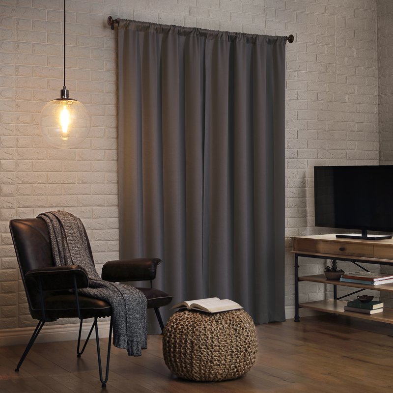 Blackout Curtain Panel - Thermal Insulated, Light Blocking, Rod Pocket