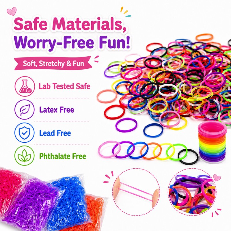 Rubber Band Bracelet Making Kit with Loom for Arts & Crafts - 22 Colors, 13200+ Pcs
