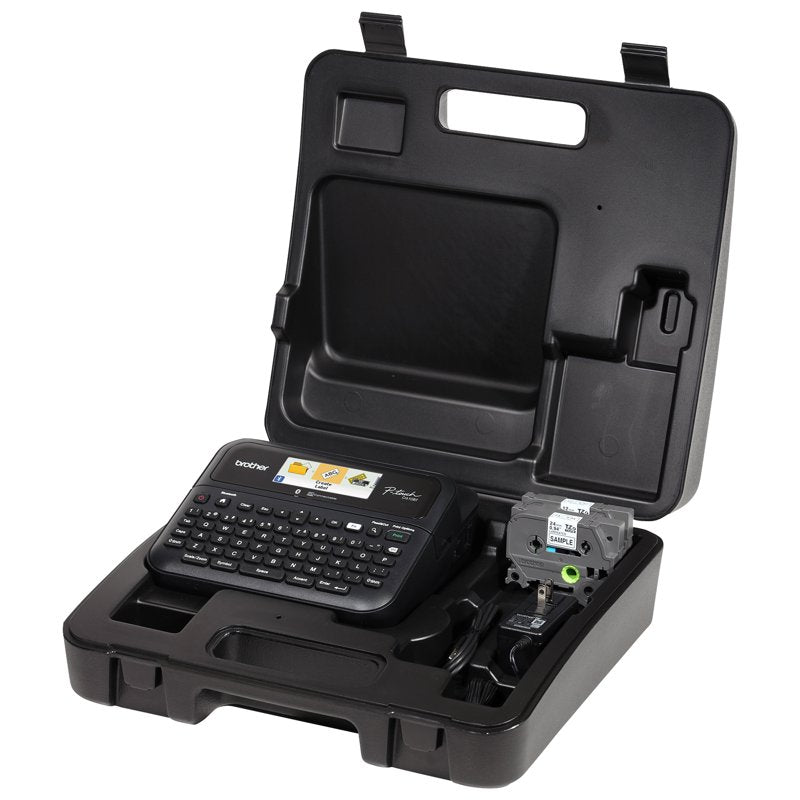 Professional Bluetooth Label Maker with Tape, Carry Case & 12mm Labels