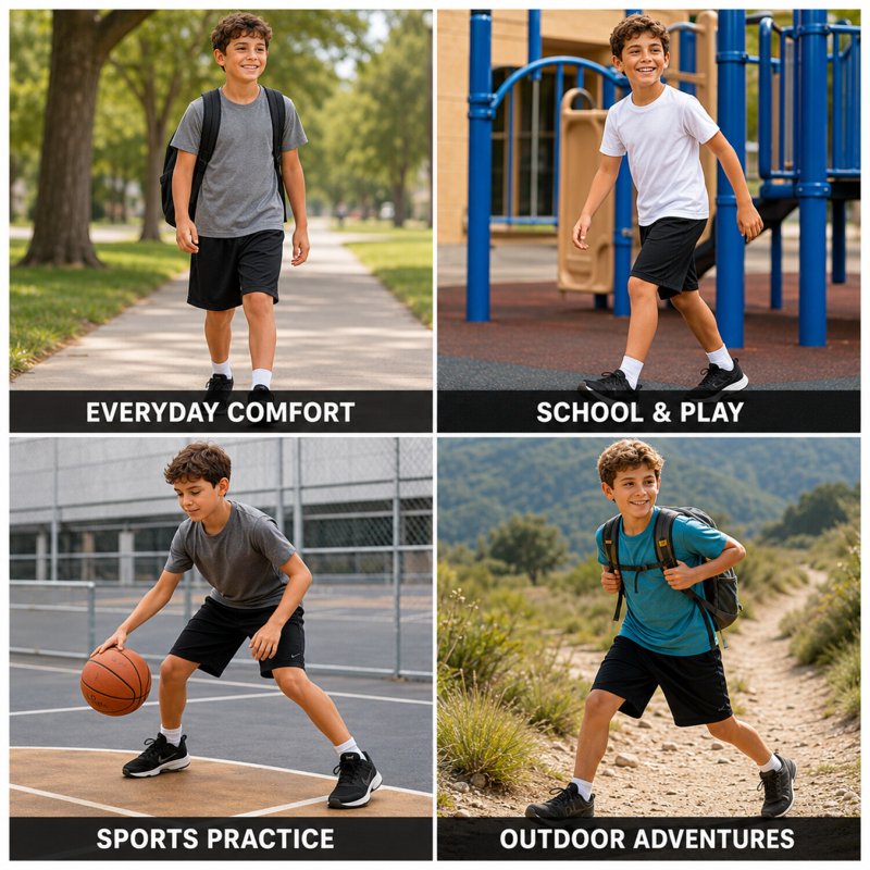 Kids Boys Active Mesh Shorts 3 Pack Lightweight Performance Athletic Shorts