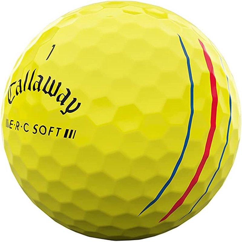 (2 Pack) Callaway ERC Soft Triple Track Golf Balls 12 Pack Yellow - 2023