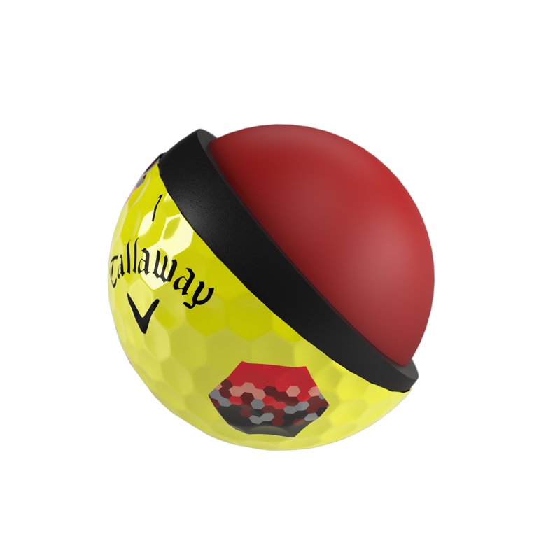 Callaway Chrome Soft 2026 TruTrack Yellow/Red Golf Balls - 12 Pack (Variation: Yellow/Red TruTrack, Single, 2026)