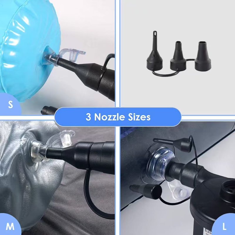 Electric Air Pump for Inflatable Pools & Air Mattresses - Portable Dual-Use Inflator & Deflator