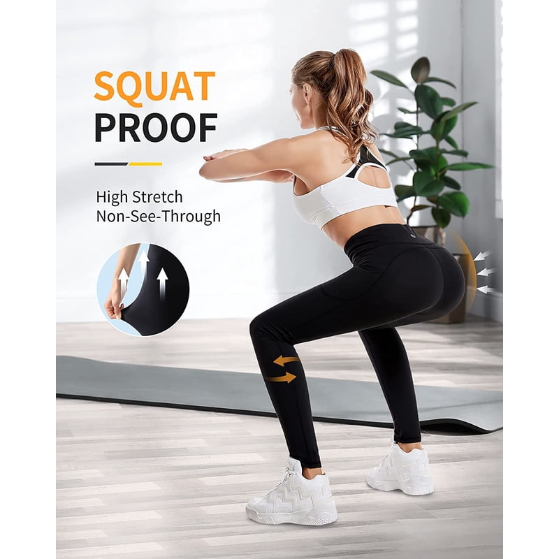 High Waisted Yoga Pants for Women with Pockets - Workout & Casual Leggings
