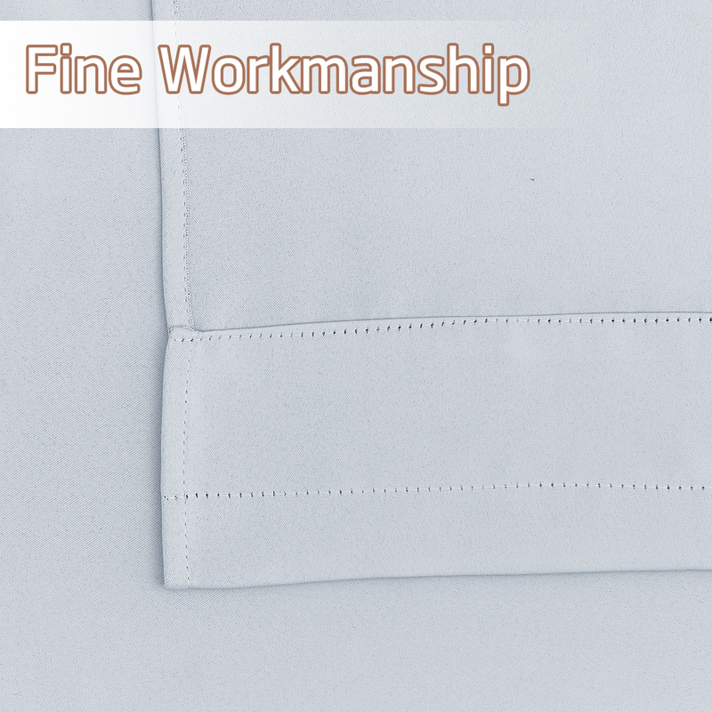 Room Darkening Thermal Insulated Curtain Panels - Greyish White, 42x24, 2 Panels