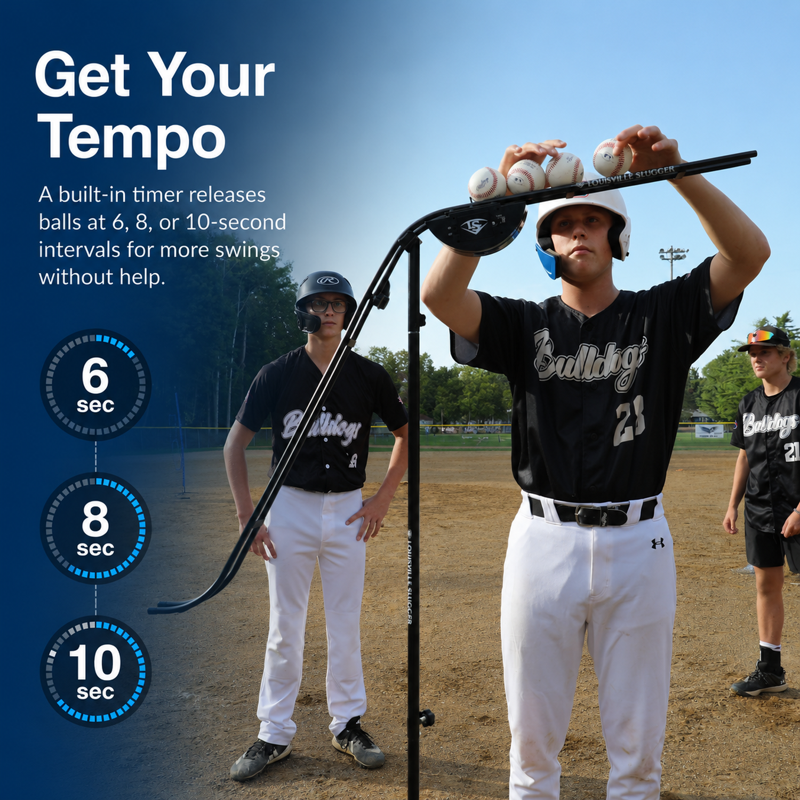 Portable Soft Toss Baseball & Softball Pitching Machine for Batting Practice