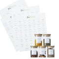Minimalist Spice Jar Labels Set Waterproof Matte Finish | Pre-Printed & DIY