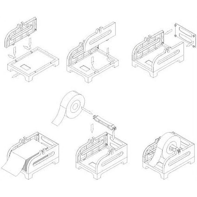 Thermal Label Holder for Roll and Fan-Fold Labels - Organizer & Dispenser