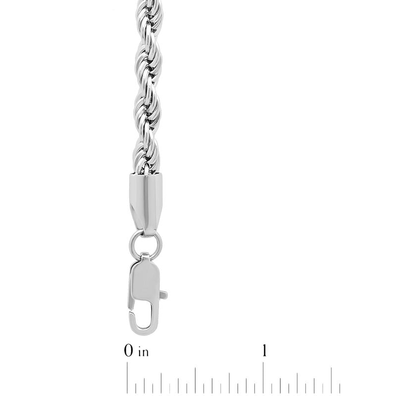 Men's Stainless Steel Rope Chain Necklace 18-24 Inch Jewelry for Men