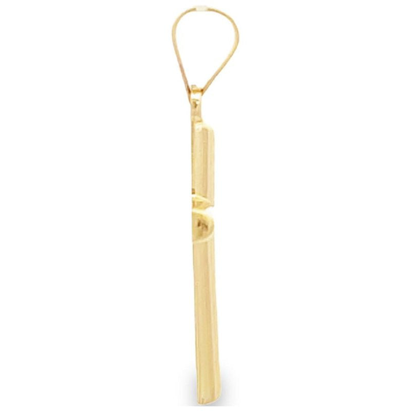 Unisex 14K Gold Tube Cross Pendant - Faith Jewelry with Gift Box