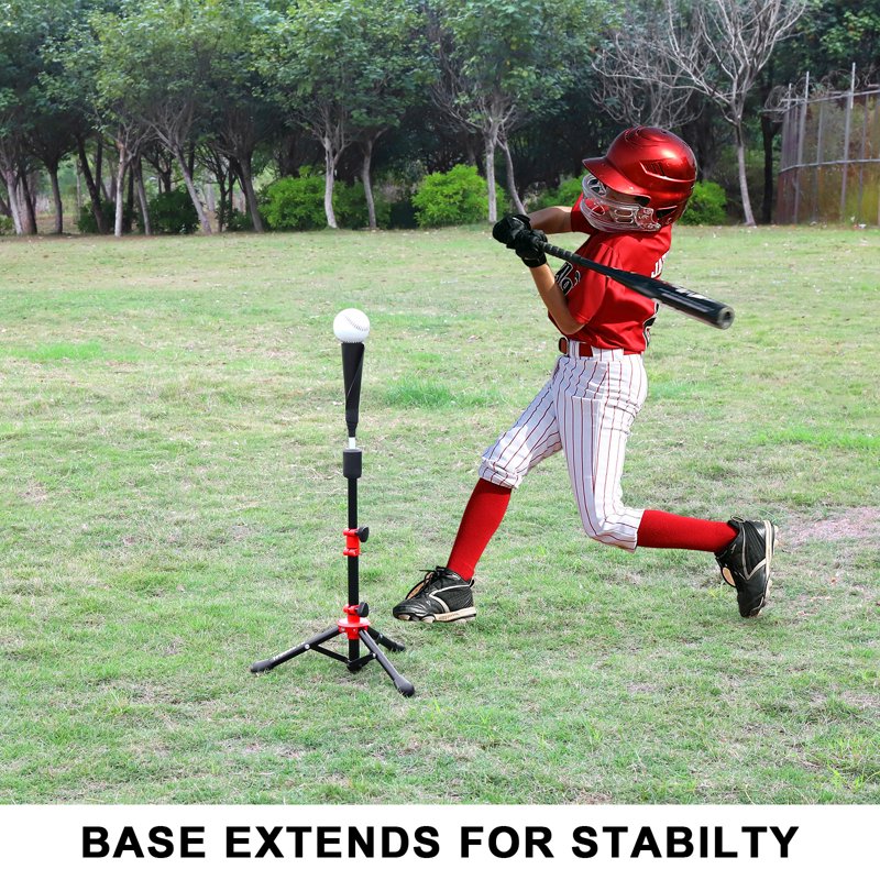 Kids Baseball Batting Tee Adjustable Portable Hitting Practice Equipment