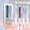 Erasable Gel Pen Refills 0.5mm Retractable Black & Blue Ink Comfortable Grip