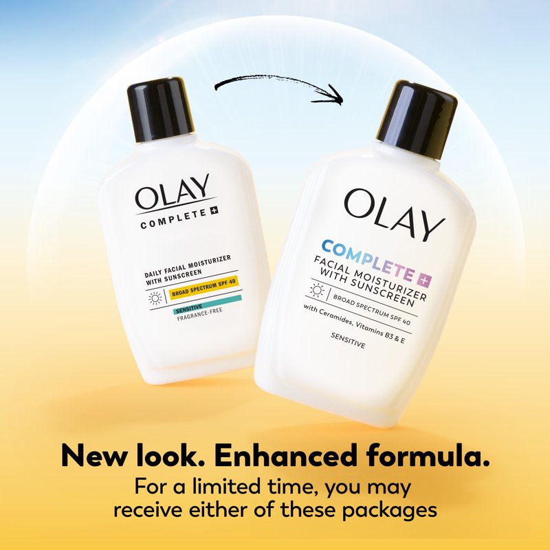 Olay Complete Face Moisturizer SPF 40 Fragrance-Free for Sensitive Skin 6 oz