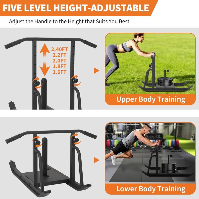 Adjustable Height Weight Sled for Strength & Speed Training –