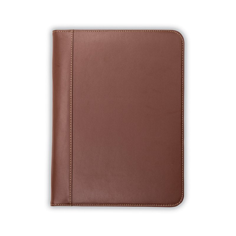 Leather Portfolio with Writing Pad & Internal Pockets - Business & Resume Organizer