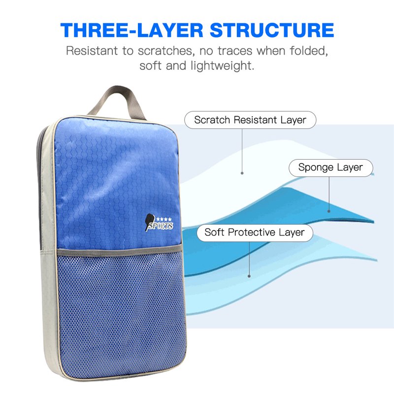 Gray Aibecy Lightweight Pickleball Bag with Large Capacity, 3-Layer Scratch-Resistant Paddle Case