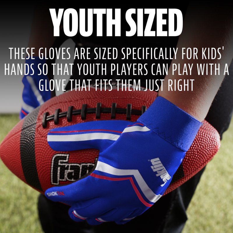 Youth Football Receiver Gloves High Grip Kids Sports Gloves Large