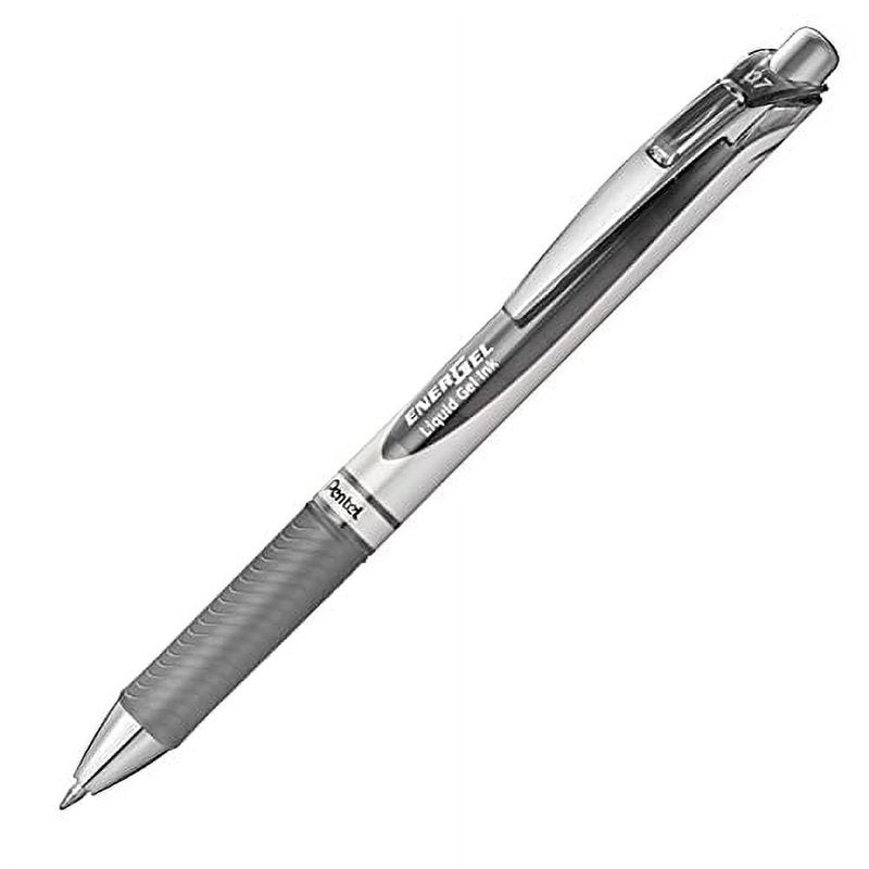Gel Ink Pen 0.7mm Medium Line Gray Ink Retractable Pen Box of 12