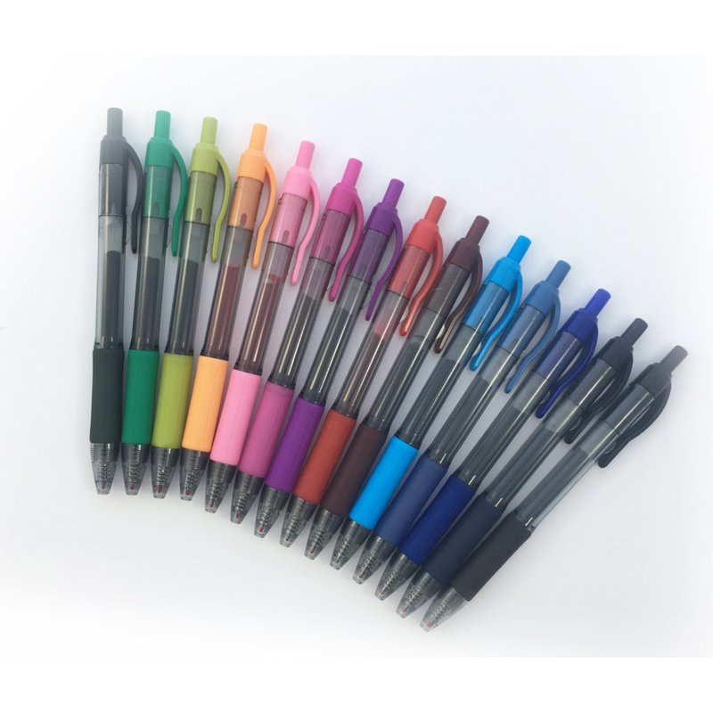 Retractable Gel Ink Pens Set - Medium 0.7mm Assorted Colors, Smudge-Free