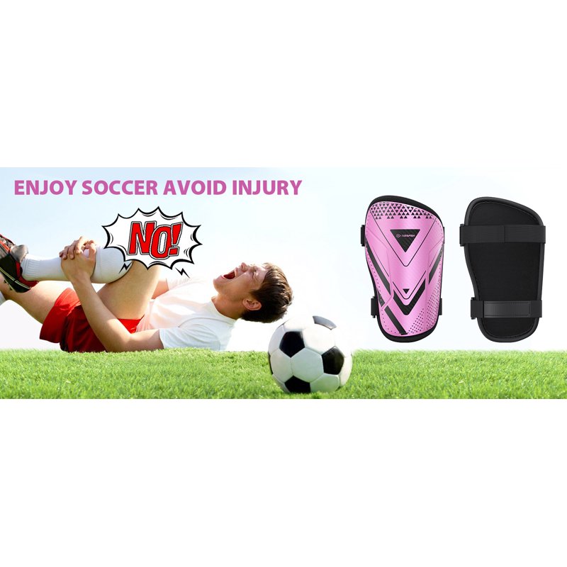 Airsfish CE Certified Kids Soccer Shin Guards - 1 Pair, M (Ages 2-18), High Impact Protection