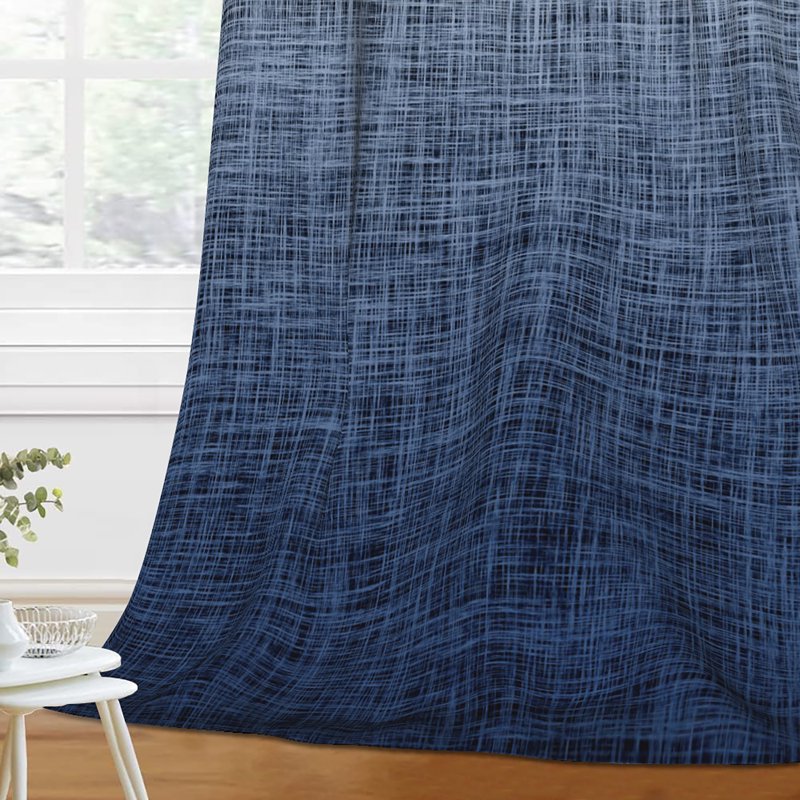 Blackout Window Curtains 2 Panel Set - Modern Gradient Drapes for Bedroom & Living Room