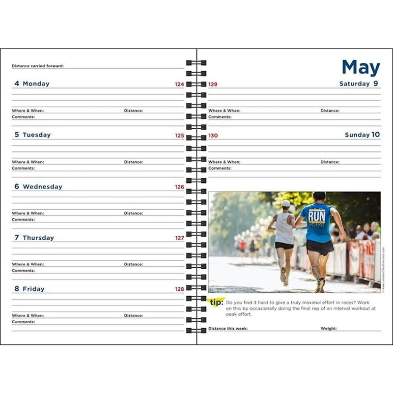 Runner's Day-by-Day 2026 Planner Calendar - 12-Month Running Log, Goals & Tips