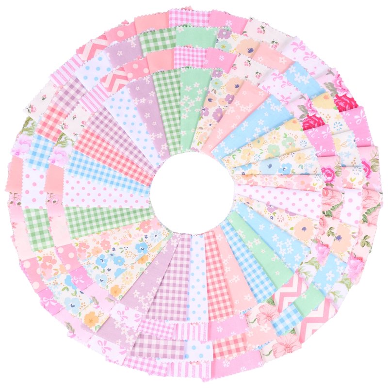 168-Piece Quilting Cotton Fabric Squares Pack 5x5 Inches for Sewing & Patchwork