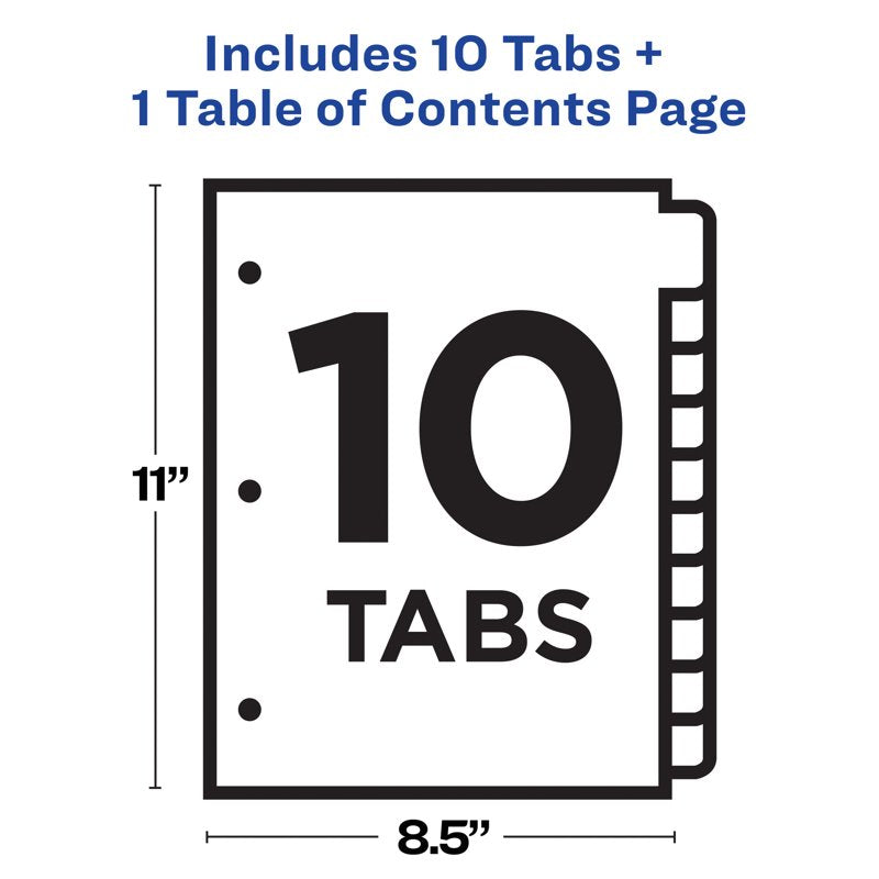 Binder Dividers with Tabs - Refillable Index Page, Reinforced Holes, Pack of 3 or 2 or Single