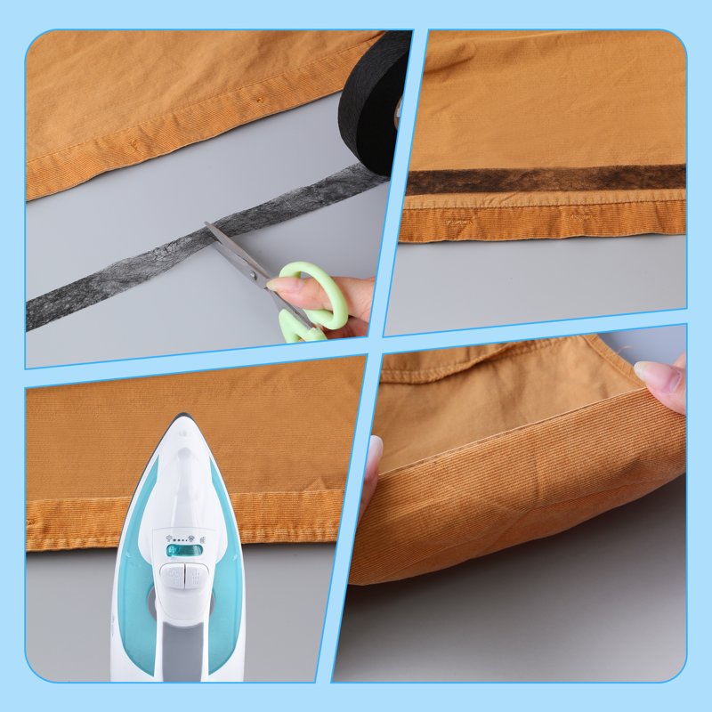 Iron-On Hem Tape for Fabric Repair and DIY Clothing - 6 Rolls