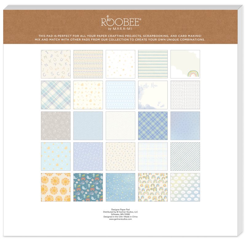 Baby Boy Scrapbook Paper Pad 12x12 Inches 50 Sheets 25 Designs for DIY Crafts