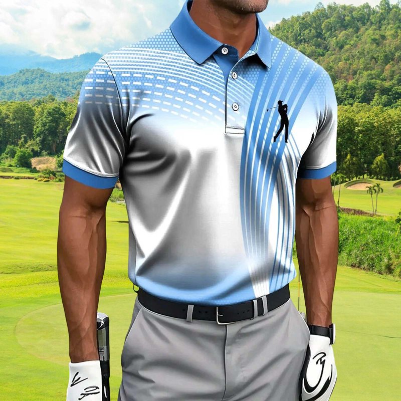 Men's Golf Polo Shirt - Moisture-Wicking, Quick Dry, Athletic Fit