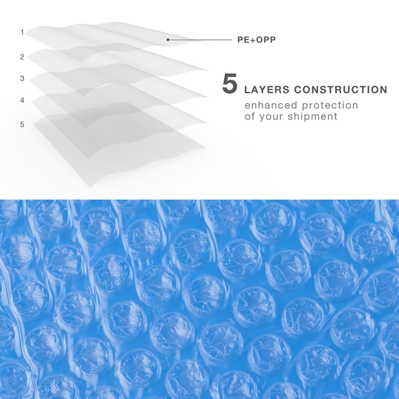 ProLine Extra Wide Blue Bubble Mailers Envelopes 6.5 x 10 Inches (25 Pack)