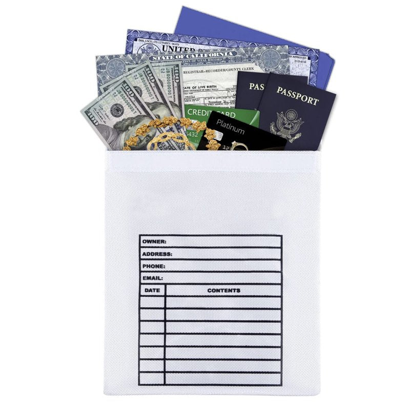 Fireproof Document & Valuables Storage Bag 16x12 Silicone Coated Safe Bag