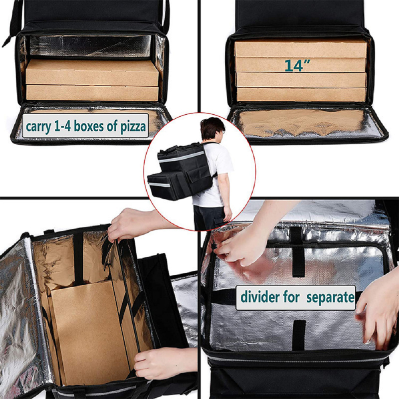 Insulated Food Delivery Backpack with Expandable Design & Leakproof Waterproof Material