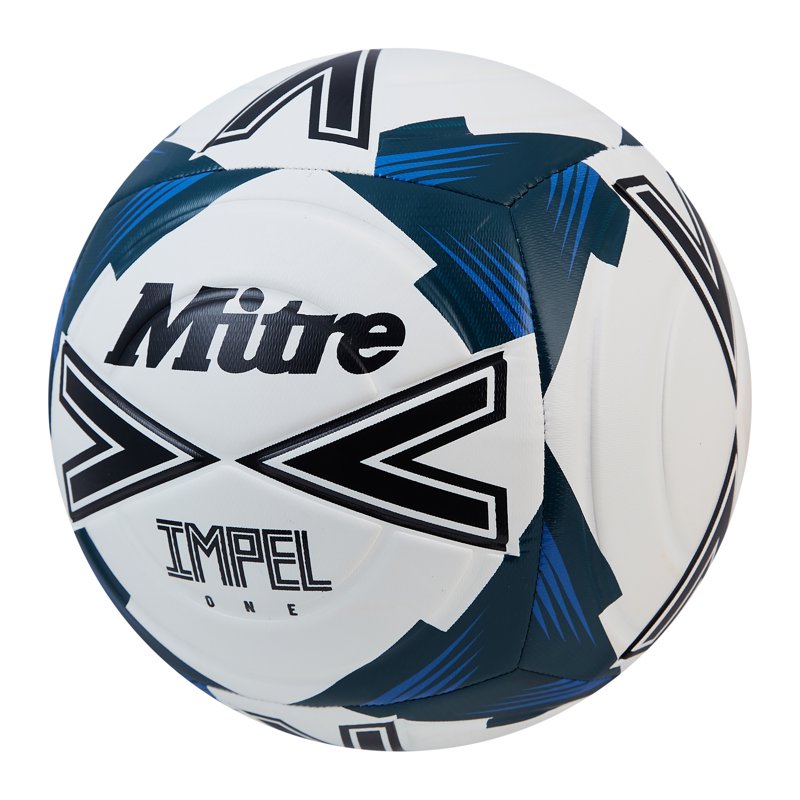 Mitre Impel One Training Soccer Ball - 3, Tidal Teal - 6-Panel, Soft-Touch
