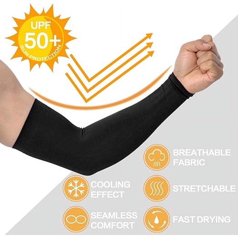 Cooling UV Protection Arm Sleeves for Sports and Outdoor Activities - UPF 50+