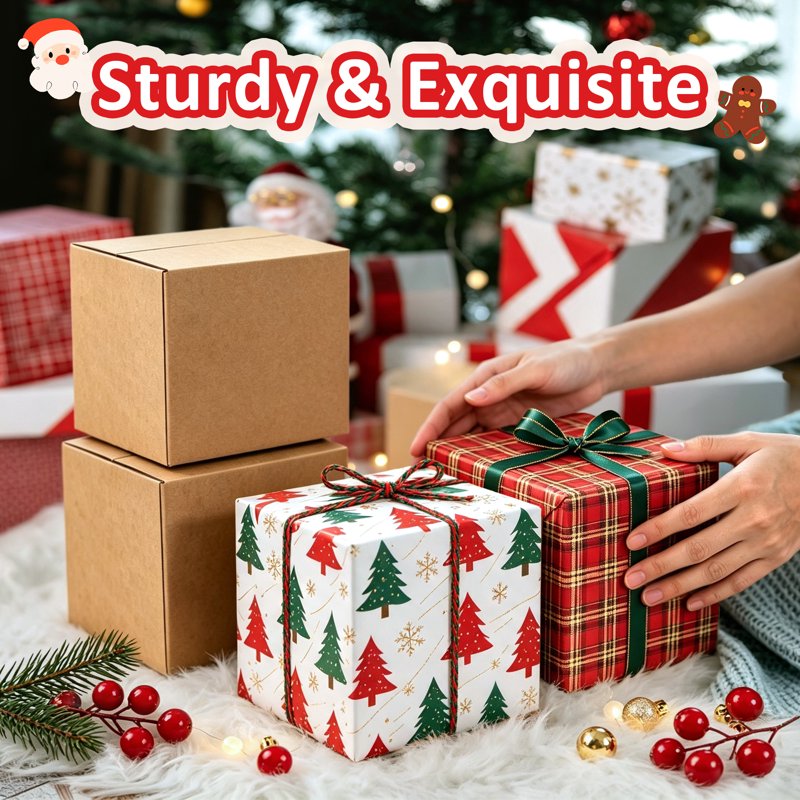 Small Shipping Boxes 4x4x4 Inches Brown Cardboard Pack of 25 for Packing & Mailing