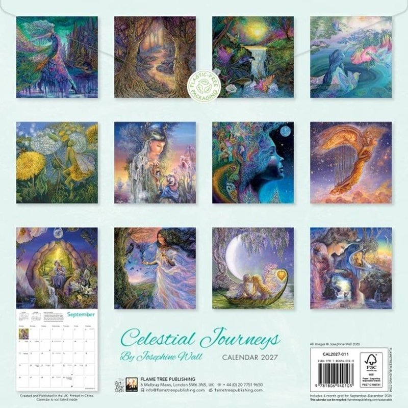 Josephine Wall Celestial Journeys 2027 Art Calendar - Spiritual & Fantasy Wall Calendar