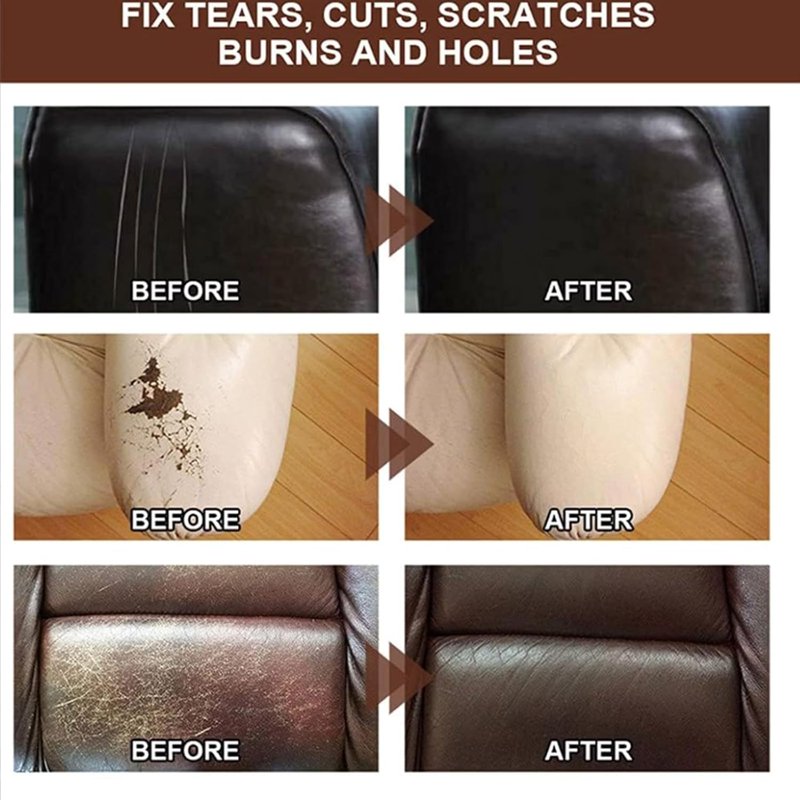 Leather Recoloring Balm - Leather Color Restorer & Repair Polish for Handbags, Couches, Shoes