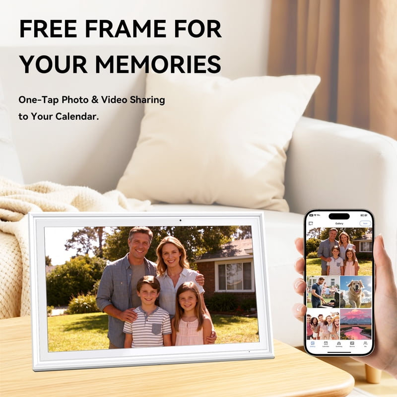 Digital Wall Calendar with Touchscreen and Photo Frame - 15.6 Inch Smart Family Planner