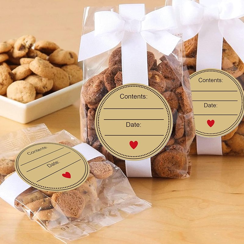 2-Inch Kraft Paper Spice Labels for Jars - 500 Pack Food Storage Labels