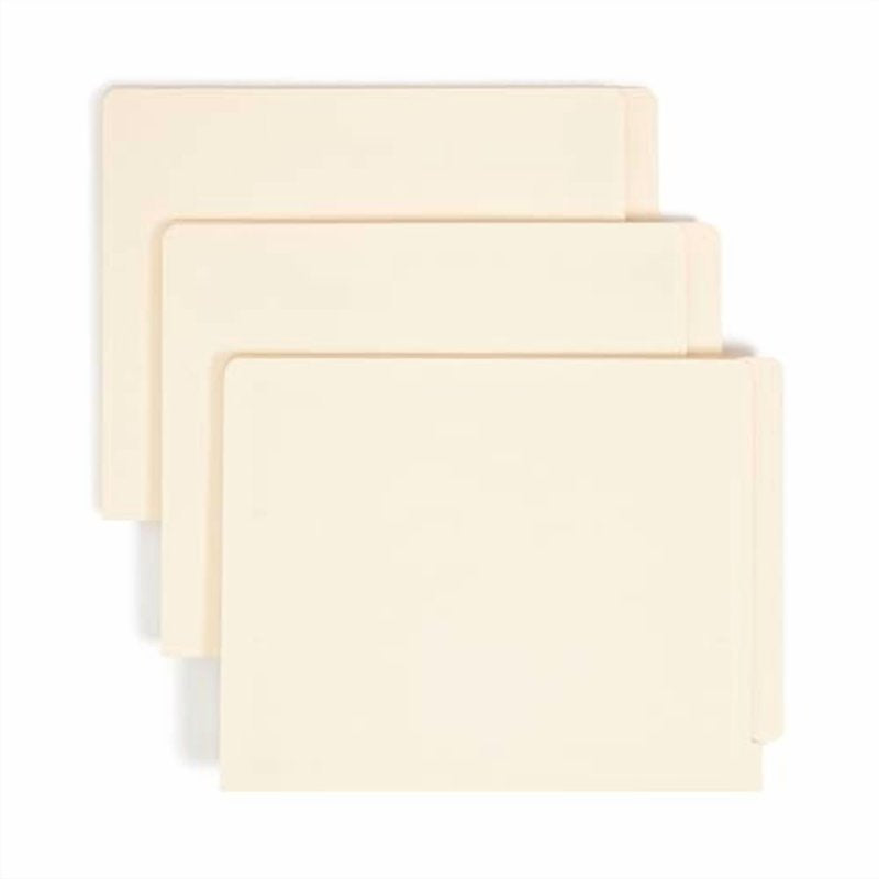 Letter Size End Tab File Folders - Heavyweight Manila, 100-Pack